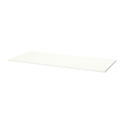 MITTZON: mesa de oficina rectangular blanca, acabado melamina, se limpia fácilmente.