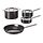 Select colour variation: non-stick coating stainless steel/black-gray