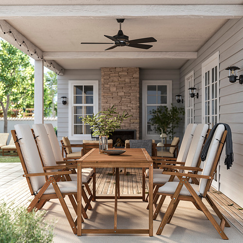 NÄMMARÖ, mesa con 6 sillas reclinables, exterior. 2 de 4 open dialog