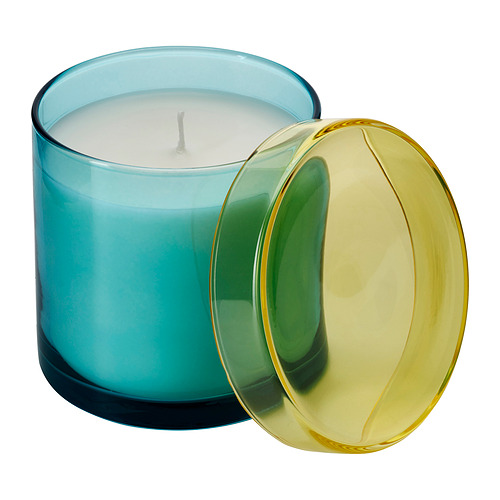 DVÄRGHÖK, scented candle in glass with lid. 1 of 7 open dialog