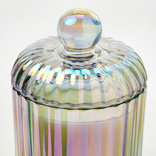 RÄFFELBJÖRK, scented cndl in glass w lid/2 wicks. 4 of 5 open dialog