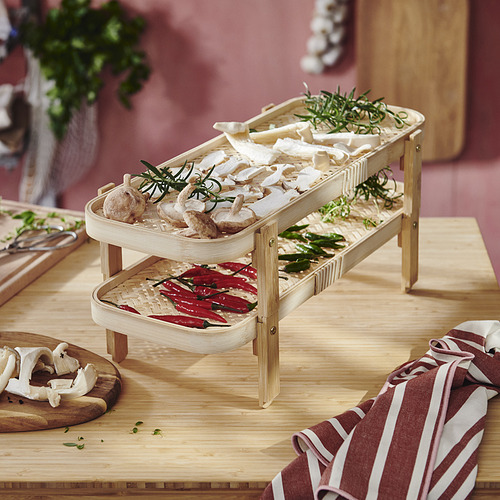 KÖSSEBÄR, food drying rack with 2 trays 2 of 6 open dialog