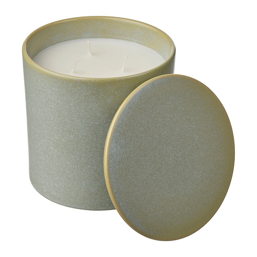 HEDERSAM, scented candle in ceramic jar w lid 1 of 7 open dialog