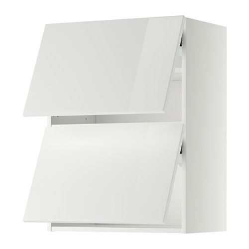 Un mueble de cocina METOD blanco con acabado brillante y diseño moderno.