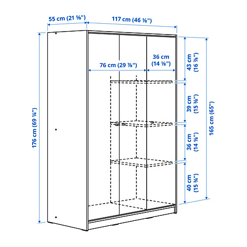 KLEPPSTAD, closet 6 de 6 open dialog