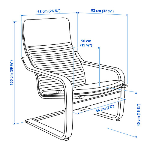 POÄNG, sillón y reposapiés 8 de 8 open dialog