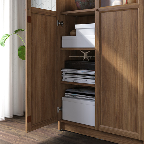 BILLY / OXBERG, bookcase with panel/glass doors 6 of 9 open dialog