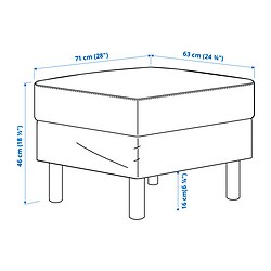 Measurement Illustration - SALTSJÖBADEN ottoman