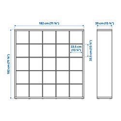 Ilustración de medidas - KALLAX estantería con 5 puertas y 10 gavetas