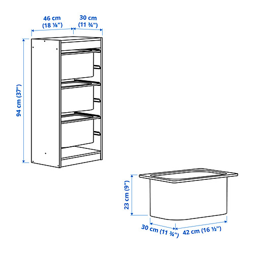 TROFAST, combinación almacenaje con cajas 4 de 4 open dialog