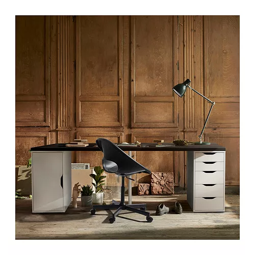 IKEA Santo Domingo - LAGKAPTEN/ALEX desk, black-brown/white