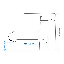 Measurement Illustration - SALJEN bath faucet