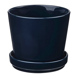 FJÄRILSBUSKE, plant pot, Black-blue