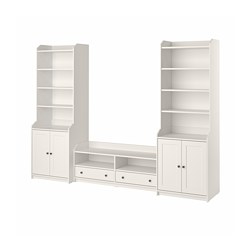 HAUGA, combinación para almacenaje/TV, Blanco