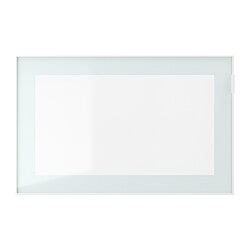GLASSVIK, glass door, White / clear glass