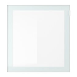 GLASSVIK, glass door, White / frosted glass
