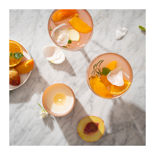 SOCKERLÖNN scented candle in glass
