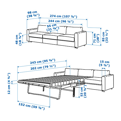 FINNALA sofá cama 3 plazas