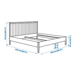 Ilustración de medidas - GULLABERG base de cama