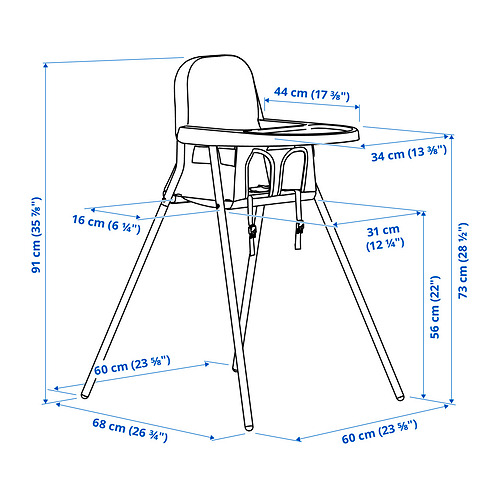 SANDKATT, silla alta con bandeja. 8 de 8 open dialog