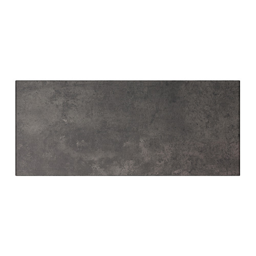 Cajonera KALLVIKEN gris oscuro, aspecto cemento texturizado, diseño industrial moderno.