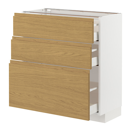 METOD / MAXIMERA, base cabinet with 3 drawers. 1 of 3 open dialog
