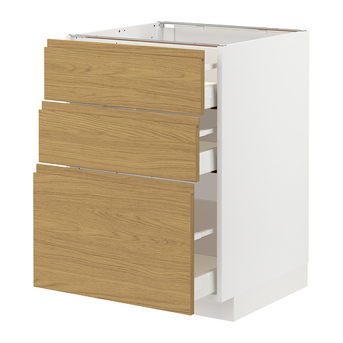 METOD / MAXIMERA, base cabinet with 3 drawers. 1 of 3 open dialog
