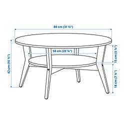 Ilustración de medidas - JAKOBSFORS mesa de centro