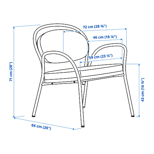 Ilustración con medidas del producto: ISMANTORP.