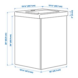 Ilustración de medidas - ENHET/TVÄLLEN tocador de baño+puerta