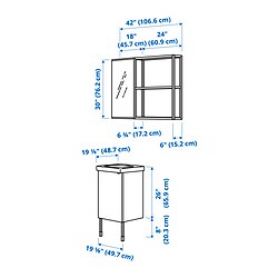 Ilustración de medidas - ENHET baño