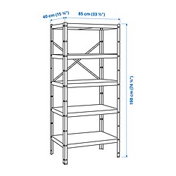 Measurement Illustration - BROR shelving unit
