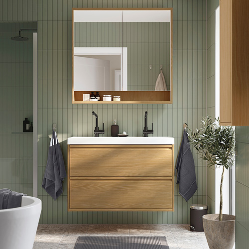 ÄNGSJÖN / BACKSJÖN, sink cabinet with drawers and LUNDSKÄR tap. 2 of 7 open dialog