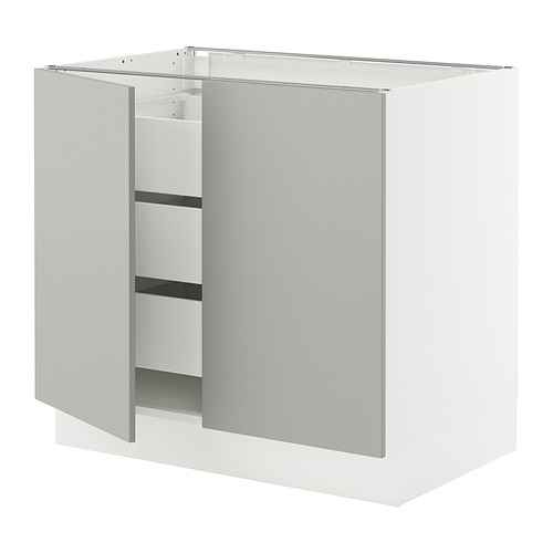 SEKTION / MAXIMERA, base cabinet w 2 doors/3 drawers 1 of 2 open dialog