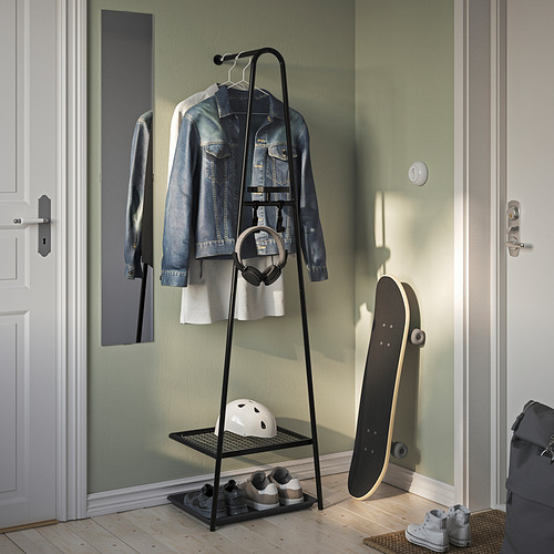 ÄLGANÄS, clothes rack with shoe storage 2 of 6 open dialog