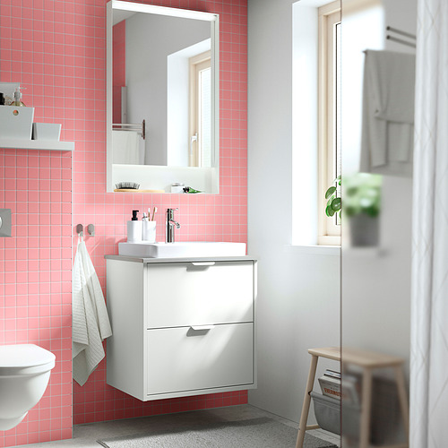 FAXÄLVEN, mirror with built-in lighting 680 lm 2700K. 2 of 3 open dialog
