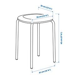 Ilustración de medidas - GULTARP taburete