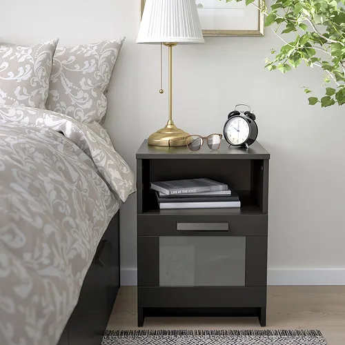 IKEA Santo Domingo - BRIMNES nightstand, black, 15 3/8 