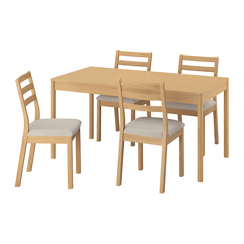 TONSTAD, table and 4 chairs. 1 of 8 open dialog