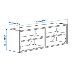 Ilustración de medidas - KNOXHULT gabinete pared+puertas corredizas