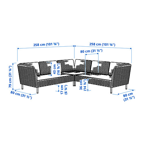VITTSKÄR, 4-seat modular corner sofa. 3 of 3 open dialog