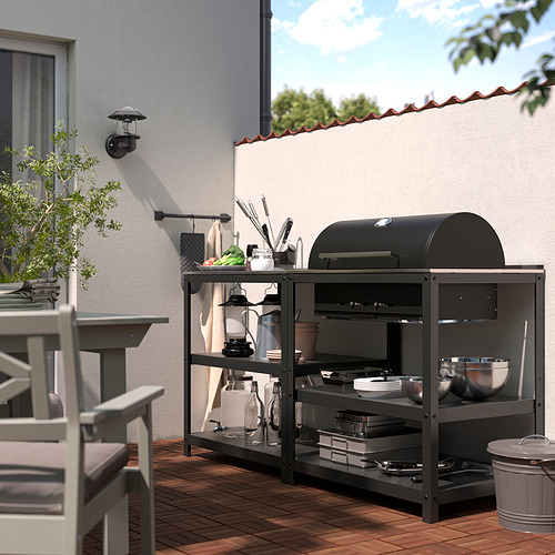 GRILLSKÄR, kitchen with charcoal barbacue 8 of 9 open dialog