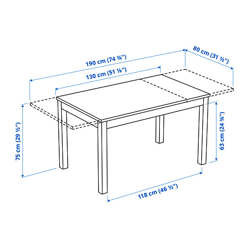 LANEBERG, extendable table 5 of 6 open dialog