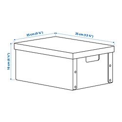 Measurement Illustration - GÄRDESGÅRD storage box with lid
