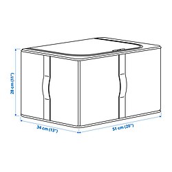 Ilustración de medidas - PURRPINGLA caja de almacenaje
