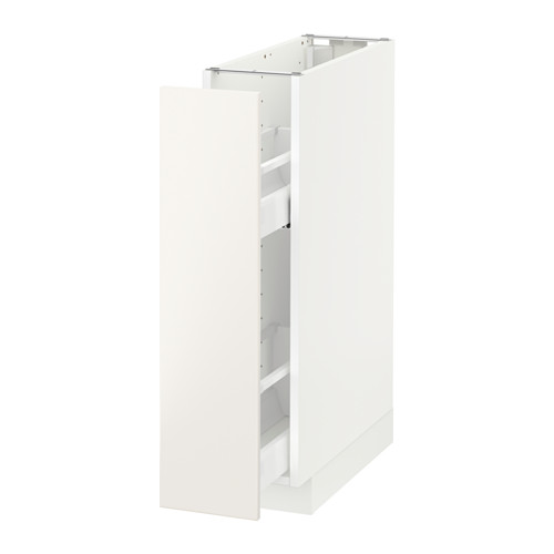 METOD, base cabinet w/pull-out organizers. 1 of 2 open dialog