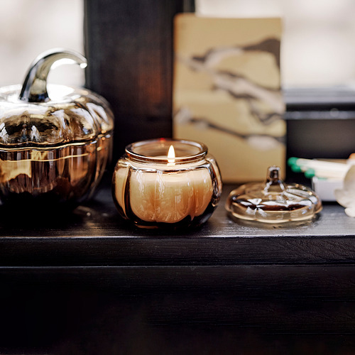 HÖSTAGILLE, scented candle in glass. 2 of 5 open dialog