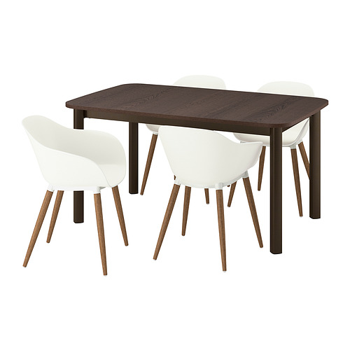 STRANDTORP / GRÖNSTA, mesa y 4 sillas con reposabrazos 1 de 8 open dialog