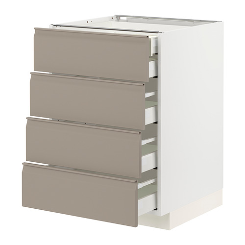METOD / MAXIMERA, base cabinet 4 fronts/2 low/3 mid drawers. 1 of 4 open dialog