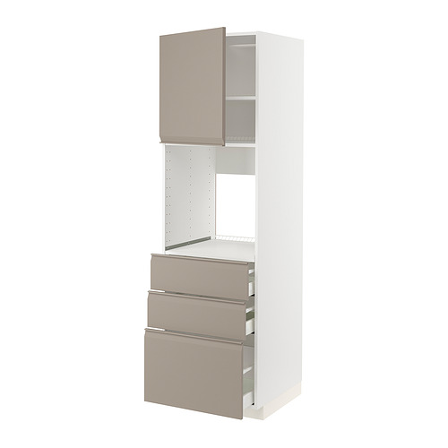 METOD / MAXIMERA, high cabinet for oven with door/3 drawers. 1 of 4 open dialog